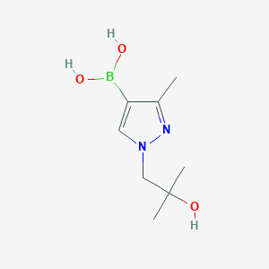 molecular formula C8H15BN2O3 B13983488 [1-(2-Hydroxy-2-methylpropyl)-3-methylpyrazol-4-yl]boronic acid 