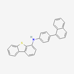 molecular formula C28H19NS B13983505 N-[4-(1-naphthalenyl)phenyl]-4-dibenzothiophenamine 