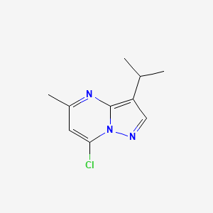 molecular formula C10H12ClN3 B13983529 7-Chloro-3-isopropyl-5-methylpyrazolo[1,5-a]pyrimidine 