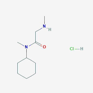 molecular formula C10H21ClN2O B1398354 N-Cyclohexyl-N-methyl-2-(methylamino)acetamide hydrochloride CAS No. 1219982-31-6