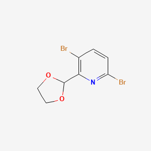 3,6-Dibromo-2-(1,3-dioxolan-2-yl)pyridine