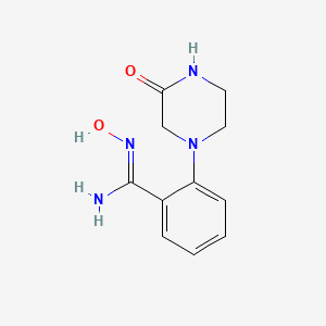 molecular formula C11H14N4O2 B1398361 N'-Hydroxy-2-(3-oxopiperazin-1-yl)benzimidamide CAS No. 1220040-48-1
