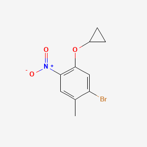 1-Bromo-5-cyclopropoxy-2-methyl-4-nitrobenzene