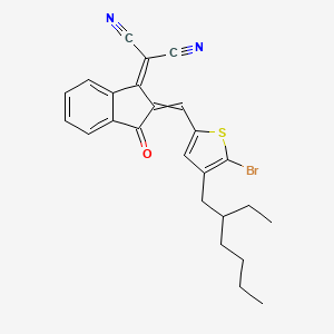 2-[2-[[5-Bromo-4-(2-ethylhexyl)thiophen-2-yl]methylidene]-3-oxoinden-1-ylidene]propanedinitrile