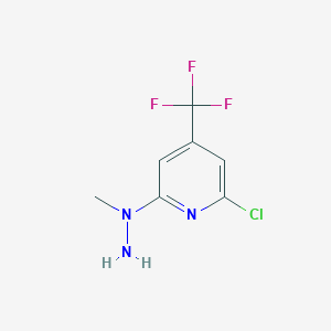 molecular formula C7H7ClF3N3 B1398368 N-(6-氯-4-(三氟甲基)吡啶-2-基)-N-甲基肼 CAS No. 1053659-61-2
