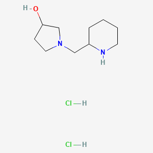 molecular formula C10H22Cl2N2O B1398374 1-(2-哌啶基甲基)-3-吡咯烷二盐酸盐 CAS No. 1220021-35-1