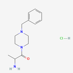 molecular formula C14H22ClN3O B1398376 2-氨基-1-(4-苄基-1-哌嗪基)-1-丙酮盐酸盐 CAS No. 1236265-35-2