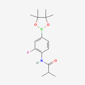 N-(2-fluoro-4-(4,4,5,5-tetramethyl-1,3,2-dioxaborolan-2-yl)phenyl)isobutyramide