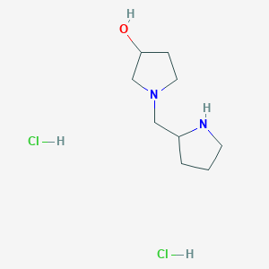 molecular formula C9H20Cl2N2O B1398384 1-(2-吡咯烷基甲基)-3-吡咯烷醇二盐酸盐 CAS No. 1220019-30-6