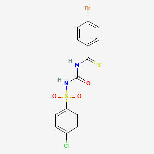 1-(4-Bromobenzenecarbothioyl)-3-(4-chlorophenyl)sulfonylurea