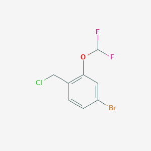 molecular formula C8H6BrClF2O B13983873 4-Bromo-1-(chloromethyl)-2-(difluoromethoxy)benzene 