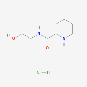 molecular formula C8H17ClN2O2 B1398391 N-(2-羟乙基)-2-哌啶甲酰胺盐酸盐 CAS No. 1236262-38-6