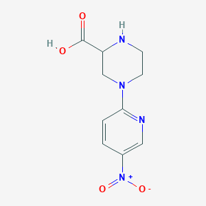 4-(5-Nitro-pyridin-2-yl)-piperazine-2-carboxylic acid