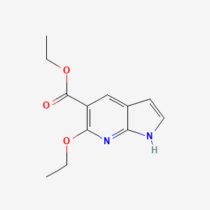 1H-Pyrrolo[2,3-b]pyridine-5-carboxylic acid, 6-ethoxy-, ethyl ester