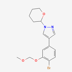 4-(4-Bromo-3-(methoxymethoxy)phenyl)-1-(tetrahydro-2H-pyran-2-yl)-1H-pyrazole