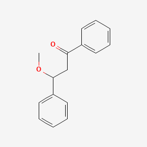 1-Propanone, 3-methoxy-1,3-diphenyl-