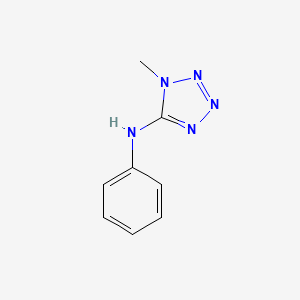 molecular formula C8H9N5 B13984124 1H-Tetrazol-5-amine, 1-methyl-N-phenyl- CAS No. 66907-87-7