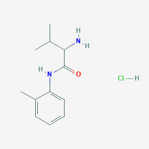 molecular formula C12H19ClN2O B1398421 2-氨基-3-甲基-N-(2-甲基苯基)丁酰胺盐酸盐 CAS No. 1236267-71-2