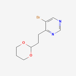 4-(2-(1,3-Dioxan-2-yl)ethyl)-5-bromopyrimidine