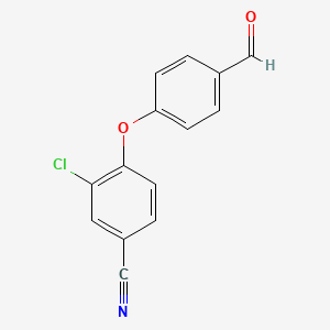 molecular formula C14H8ClNO2 B1398425 3-氯-4-(4-甲酰苯氧基)苯甲腈 CAS No. 676494-58-9