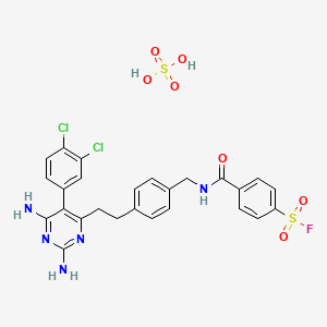 4-[[4-[2-[2,6-Diamino-5-(3,4-dichlorophenyl)pyrimidin-4-yl]ethyl]phenyl]methylcarbamoyl]benzenesulfonyl fluoride