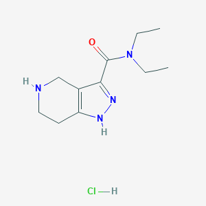 molecular formula C11H19ClN4O B1398430 N,N-二乙基-4,5,6,7-四氢-1H-吡唑并[4,3-c]吡啶-3-甲酰胺盐酸盐 CAS No. 1220017-83-3