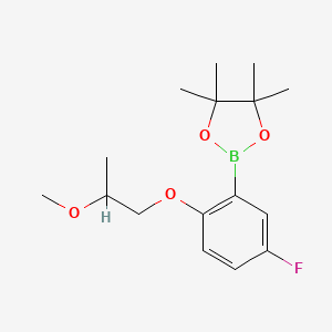 molecular formula C16H24BFO4 B13984311 2-(5-Fluoro-2-(2-methoxypropoxy)phenyl)-4,4,5,5-tetramethyl-1,3,2-dioxaborolane 