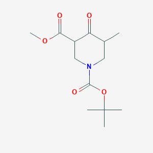 molecular formula C13H21NO5 B13984313 1-O-tert-butyl 3-O-methyl 5-methyl-4-oxopiperidine-1,3-dicarboxylate 