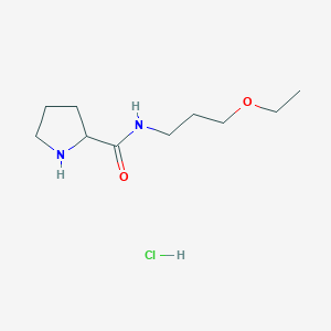 B1398433 N-(3-Ethoxypropyl)-2-pyrrolidinecarboxamide hydrochloride CAS No. 1236257-01-4