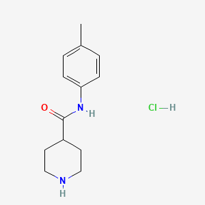 molecular formula C13H19ClN2O B1398435 盐酸 N-(4-甲苯基)-4-哌啶甲酰胺 CAS No. 1220035-33-5