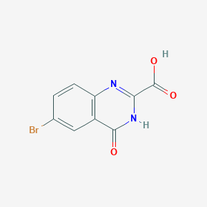 molecular formula C9H5BrN2O3 B13984364 6-Bromo-3,4-dihydro-4-oxo-2-quinazolinecarboxylic acid CAS No. 1029420-52-7