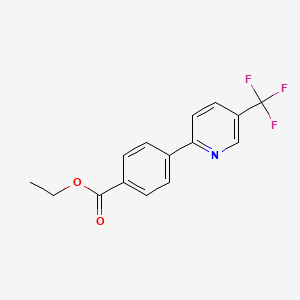 B1398439 4-(5-Trifluoromethyl-pyridin-2-yl)-benzoic acid ethyl ester CAS No. 1089330-74-4