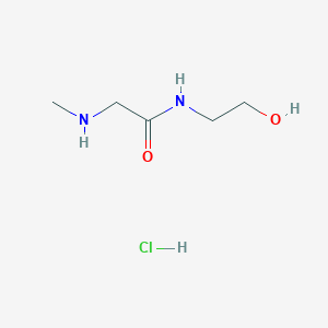 molecular formula C5H13ClN2O2 B1398446 N-(2-羟乙基)-2-(甲基氨基)乙酰胺盐酸盐 CAS No. 1220029-79-7