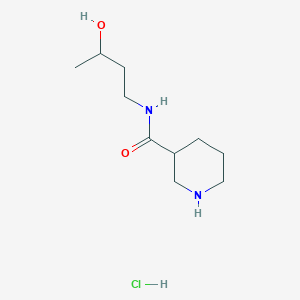 B1398451 N-(3-Hydroxybutyl)-3-piperidinecarboxamide hydrochloride CAS No. 1220037-61-5