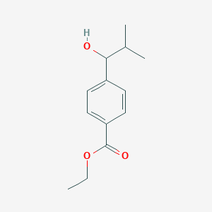 molecular formula C13H18O3 B13984694 Ethyl 4-(1-hydroxy-2-methylpropyl)benzoate 