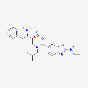 N-((2R,3S)-3-amino-2-hydroxy-4-phenylbutyl)-2-(ethyl(methyl)amino)-N-isobutylbenzo[d]oxazole-6-carboxamide