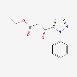 molecular formula C14H14N2O3 B13984855 ethyl 3-oxo-3-(1-phenyl-1H-pyrazol-5-yl)propanoate 