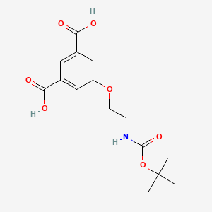 molecular formula C15H19NO7 B13984906 5-(2-((tert-Butoxycarbonyl)amino)ethoxy)isophthalic acid 