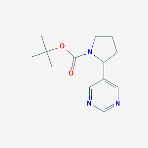 molecular formula C13H19N3O2 B13984915 tert-Butyl 2-(pyrimidin-5-yl)pyrrolidine-1-carboxylate 