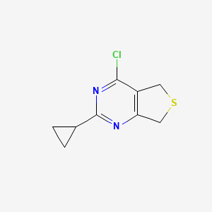 molecular formula C9H9ClN2S B13984938 4-Chloro-2-cyclopropyl-5,7-dihydrothieno[3,4-d]pyrimidine 