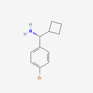 molecular formula C11H14BrN B13984954 (R)-(4-bromophenyl)(cyclobutyl)methanamine 