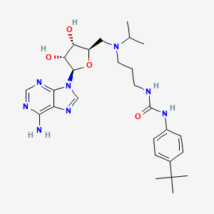molecular formula C27H40N8O4 B1398500 5'-[(3-{[(4-叔丁基苯基)氨基羰基]氨基}丙基)(丙烷-2-基)氨基]-5'-脱氧腺苷 CAS No. 1381761-52-9
