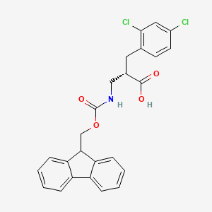 molecular formula C25H21Cl2NO4 B13985017 Fmoc-(s)-3-amino-2-(2,4-dichlorobenzyl)propanoic acid 