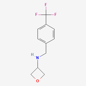 B1398518 N-[4-(Trifluoromethyl)benzyl]oxetan-3-amine CAS No. 1344265-97-9