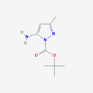 molecular formula C9H15N3O2 B1398526 叔丁基 5-氨基-3-甲基-1H-吡唑-1-羧酸酯 CAS No. 1065204-79-6