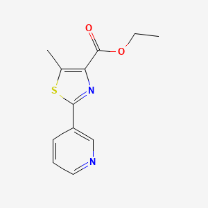 molecular formula C12H12N2O2S B1398530 5-甲基-2-吡啶-3-基-噻唑-4-羧酸乙酯 CAS No. 39067-25-9