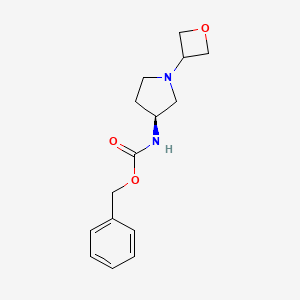 molecular formula C15H20N2O3 B1398535 (S)-苄基1-(氧杂环-3-基)吡咯烷-3-基氨基甲酸酯 CAS No. 1349807-52-8