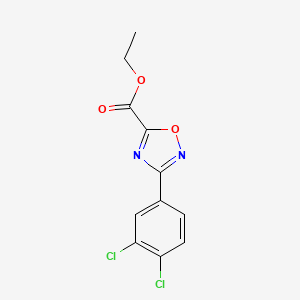 molecular formula C11H8Cl2N2O3 B1398548 3-(3,4-二氯苯基)-[1,2,4]恶二唑-5-甲酸乙酯 CAS No. 1053656-34-0