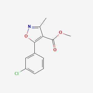 molecular formula C12H10ClNO3 B1398549 5-(3-氯苯基)-3-甲基异恶唑-4-羧酸甲酯 CAS No. 1208081-71-3