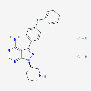 (R)-3-(4-phenoxyphenyl)-1-(piperidin-3-yl)-1H-pyrazolo[3,4-d]pyrimidin-4-amine 2HCl